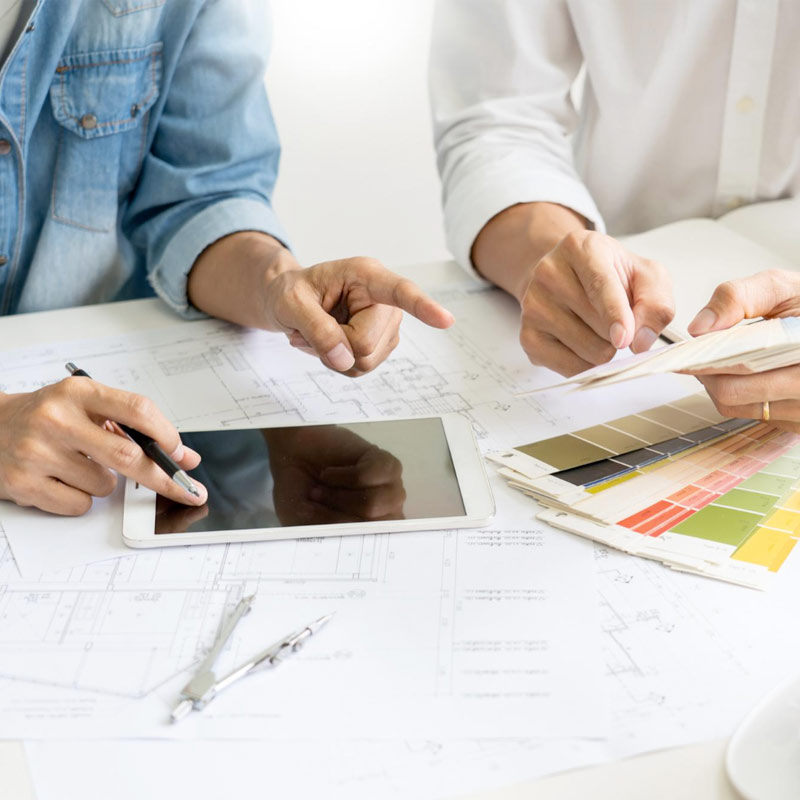 Progettazione interni collegata al cantiere
